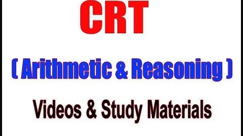 CRT (Arithmetic & Reasoning)  by E Durga  Sir