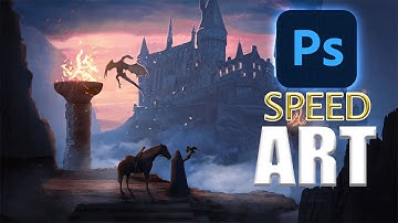 The mysterious castle - photoshop speed art