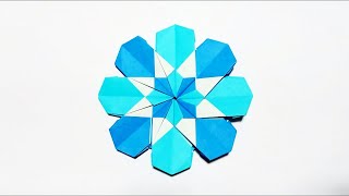 How to Make Origami Octagonal Star (Octagram) - 8-Pointed Star - Origami Islamic Geometric Pattern