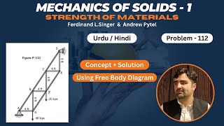 Mechanics of Solids1 Pb112  Simple Stresses | Strength of Materials by Pytel & Singer #trusses #Mos1