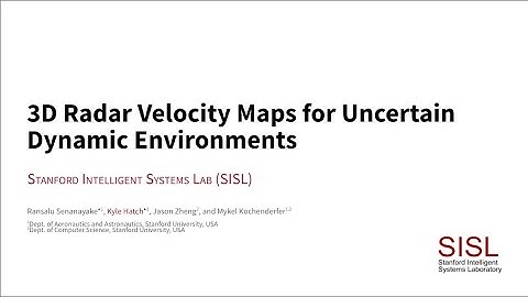 3D Radar Velocity Maps for Uncertain Dynamic Environments