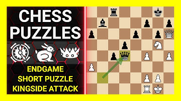 Chess Puzzles to Practice. Themes: Endgame, Short puzzle, Kingside attack. Learn Chess
