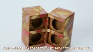 Kraft Window Box for Bottles | Sturdy & Stylish Packaging