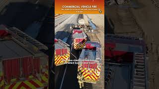 Commercial Vehicle Fire on Westbound I-10 Near the Cactus City Rest Area, East of Indio