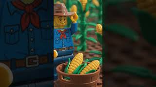Peaceful Village Life: Planting and Harvesting Corn | LEGO ASMR 🌽🏡