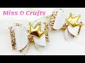 DIY Hair Bow With Gold Glitter and Ribbon // Princess Hair Bow Tutorial // How To Make Hair Bows