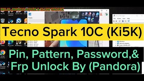 TECNO Spark 10C KI5k Pin Pattern Password & FRP Unlock By pandora