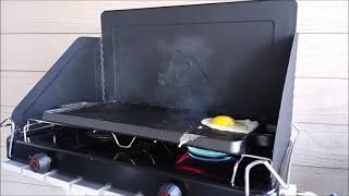 Review Part 2 of 3: Cooking on Ozark Trail 2 Burner Stove + Griddle