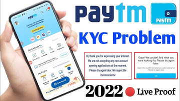 Paytm kyc problem | Paytm mini kyc problem | Paytm kyc nahi ho raha hai | Paytm kyc error problem