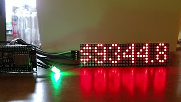 Bitcoin price ticker ESP8266 Node MCU Dot Matrix Led Arduino