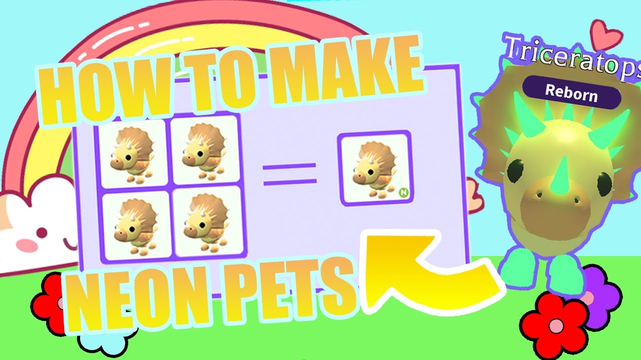 How To Make Neon Pets In Adopt Me Tutorial Youtube