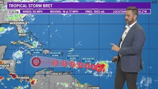 Where is Tropical Storm Bret headed? | June 20, 11 p.m.