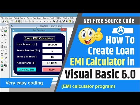 How to create loan EMI calculator in visual basic 6 | EMI calculator program