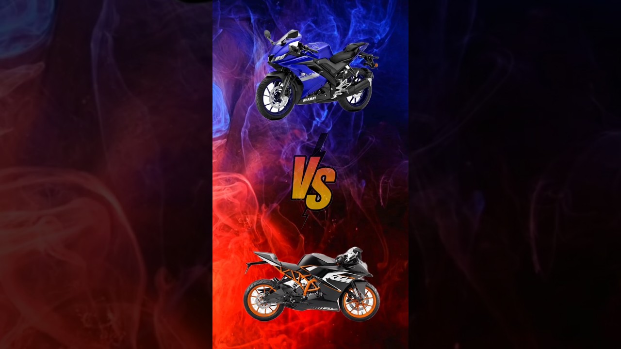 Yamaha R15 v3 bs6 vs KTM rc200 bs4 #MOTOFOX #yamaha #ktm #topspeed #performance #like #share #subs