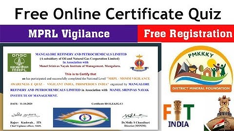 ONLINE QUIZ WITH CERTIFICATE 2020 l VIGILANT INDIA QUIZ l PROSPEROUS INDIA QUIZ l #ScienceTech