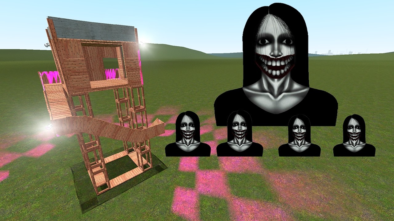 Kuchisake Onna Vs Towers In Garry's Mod part 2 | Jodelin ores