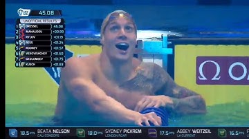 caeleb dressel american record 100 free isl