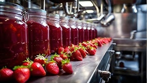 How strawberry jam is made | The Amazing jam Factory Process