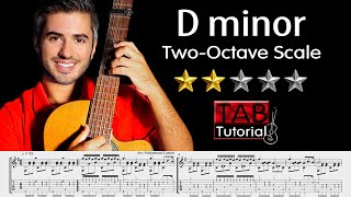 D minor | Two-Octave minor Scale | Tutorial + Sheet & Tab