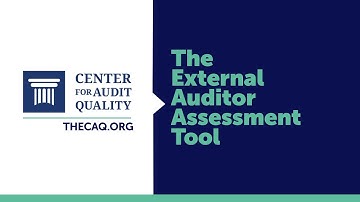 The External Auditor Assessment Tool