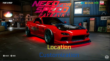 Need For Speed Payback RX7 Hidden Location & CUSTOMIZATION (Speedcross DLC)