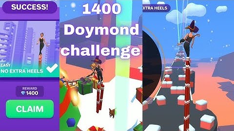 High Heels 1400 Doymond  challenge ♪Noob vs pro vs haker High heels game
