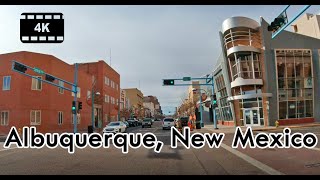 Driving in Downtown Albuquerque, New Mexico - 4K