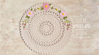 Part 01/Luxury crochet spring placemat / Crochet placemat screenshot 2