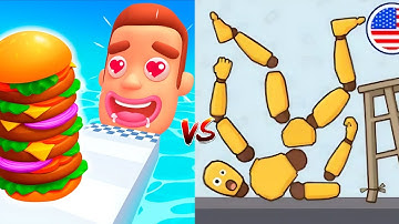 Ragdoll Break Vs Donut Stack - Up To Max Level SpeedRun Gameplay 