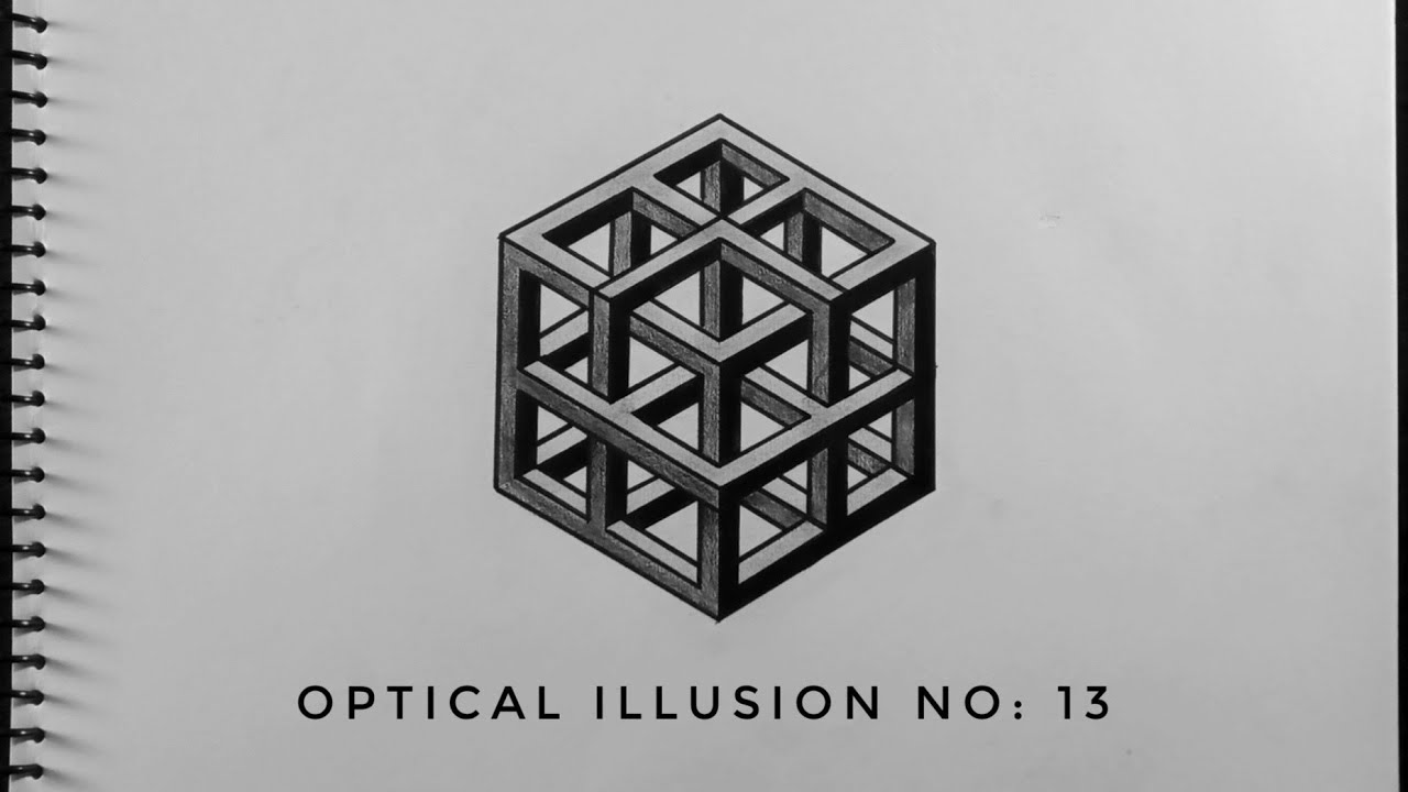 How to draw an impossible cube ( Optical illusion ) | step by step ...