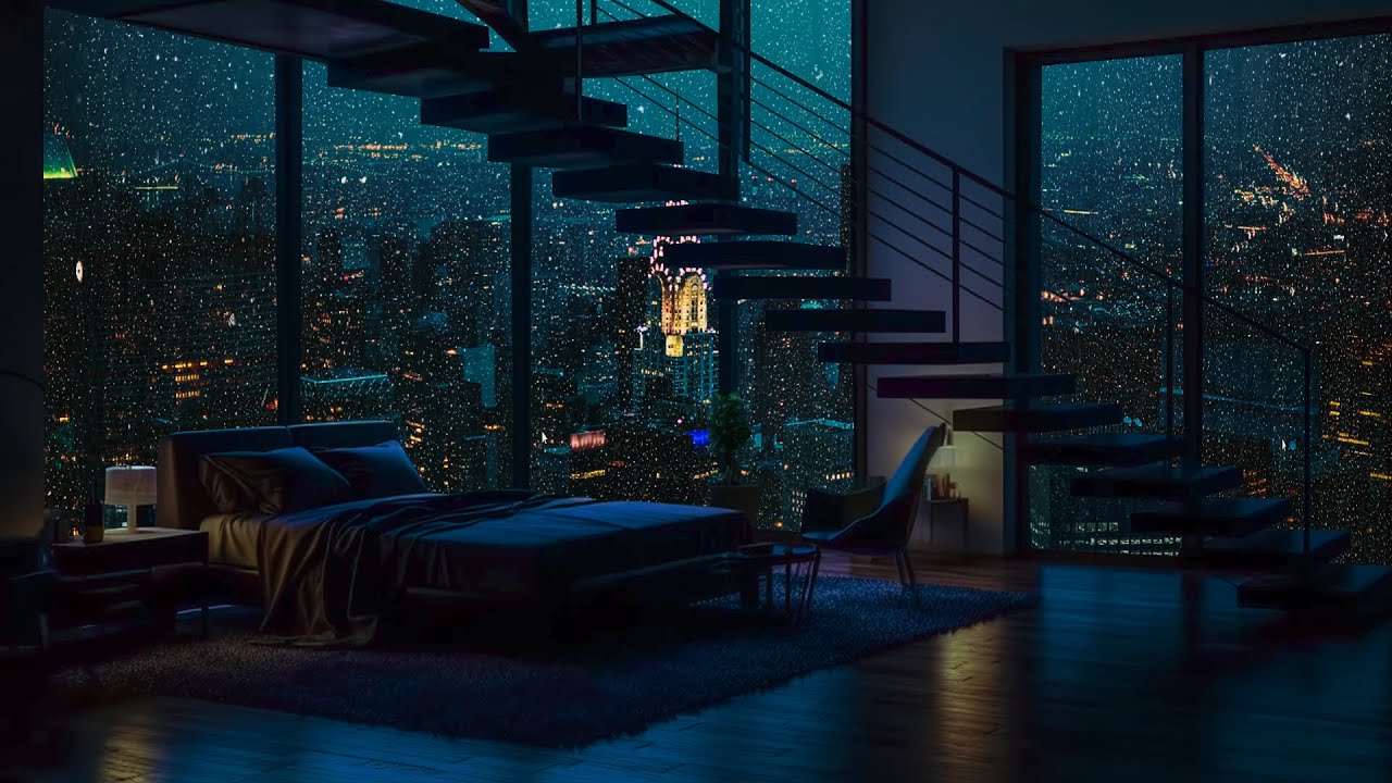 10 Hours of Good Sleep On the Warm Bed It's Raining Outside the