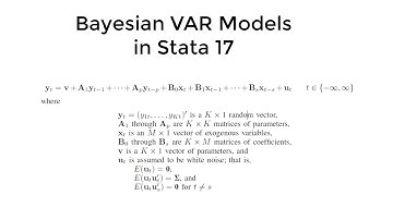 New in Stata 17: Bayesian vector autoregressive models