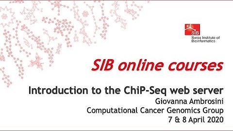 Introduction to the ChiP-Seq web server
