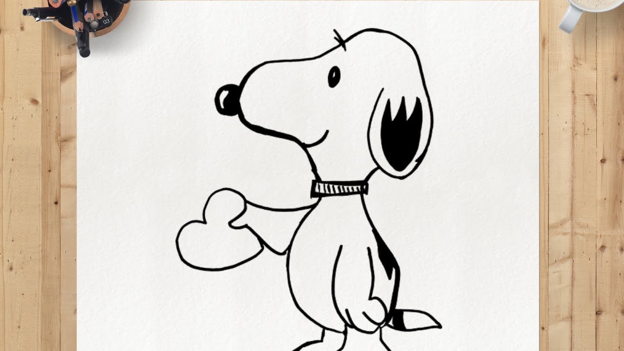 Snoopy From Peanuts How To Draw Snoopy Dog Day Youtube