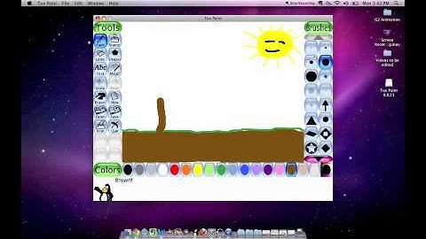 Tux Paint: Using Paint Brushes