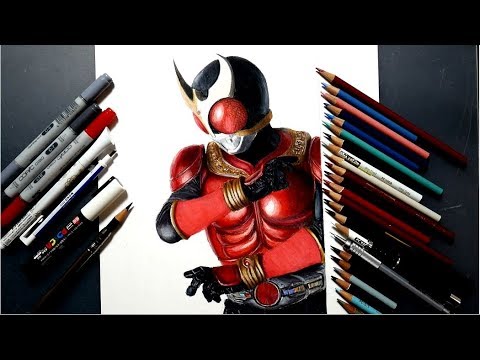 仮面ライダークウガを描いてみた 色鉛筆 リアルな絵 Realistic Colored Pencil Drawing Of Kamen Rider Kuuga Youtube