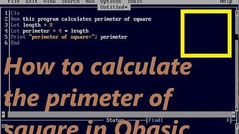 how to calculate the perimeter of square in Qbasic program