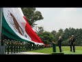 Ceremonia de revista de entrada de la Comandancia del Ejército Mexicano, desde Campo Marte