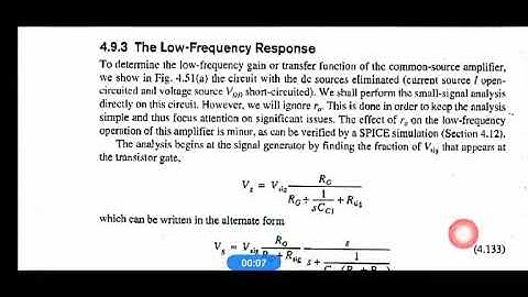The low frequency response of cs amplifier (Analog circuits)