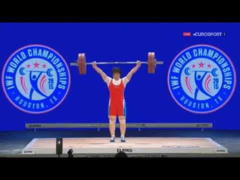 Unreal Rim Jong Sim (North Korea) at the Weightlifting Championships 2015 in Houston