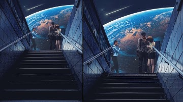 Surreal Space View Photo Manipulation Photoshop Tutorial #photoshop #photomanipulation