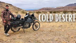 Cold Desert Riding To The Devils Throat - Suzuki DR650