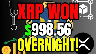 THE FINAL SEC RESPONSE TO RIPPLE!! (PLAN TO $998.56 OVERNIGHT)  RIPPLE XRP NEWS TODAY