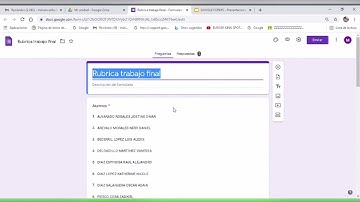 Rubrica Google Forms - Miriam