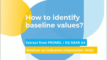 How to identify baseline values?