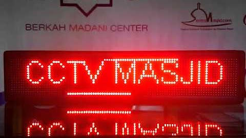 Jam digital masjid running text