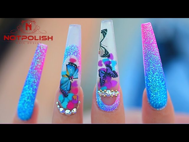 HOW TO DO RED LOUIS VUITTON NAILS TUTORIAL I LONG ACRYLIC COFFIN SHAPE  DESIGN I NOTPOLISH 2020 TREND 