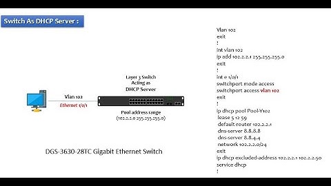 Dlink Switch DGS 3630 DHCP Server Configuration