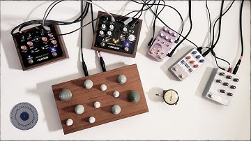 Piezo Wood Block Forest With Spiders - Handmade Sound Sculpture Creating Electronic Sounds