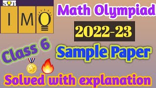 IMO Grade 6 |  International Math Olympiad 2022-23 | IMO class 6 Sample Papers | SOF IMO 2022=23 screenshot 5